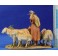Pastor con corderos 10 cm barro pintado De Francesco