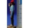 Pastor catalán con tronco en espalda 5,5 cm barro pintado De Francesco