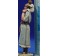 Pastor con niño en hombros 10 cm barro pintado De Francesco