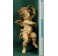 Ángel con cinta colgar 15 cm madera pintada