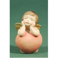 Ángel con corazón Agape 7 cm madera pintada
