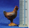 Gallina 8 cm madera pintada
