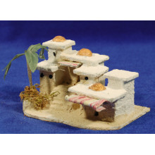 Casas hebreas con palmera 12x8x7 cm corcho