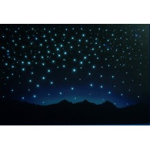 Fondo estrellas y montañas 60x40 cm iluminado papel