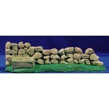 Muro de piedras con comedero22x5 cm yeso