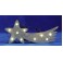 Estrella plata nacimiento iluminada 17 cm plástico