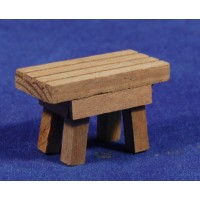 Mesa sola marrón  6x3,5x3,5 cm madera
