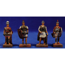 Grupo 4 soldados romanos 7 cm resina