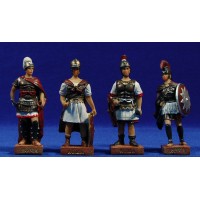 Grupo 4 soldados romanos 7 cm resina
