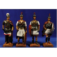 Grupo 4 soldados romanos 17-18 cm resina