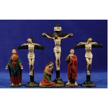 Crucificción con ladrones 13 cm resina
