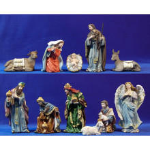 Nacimiento con reyes y pastor 19 cm resina Nacimiento con reyes y pastor 19 cm resina