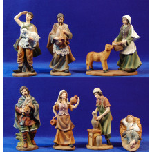 Grupo 7 pastores 19 cm resina