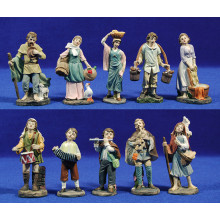 Grupo 10 pastores 10 cm resina