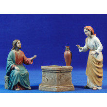 Jesús y la Samaritana 12 cm resina