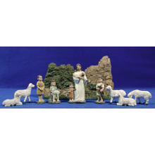 Jesús con niños 10 cm resina