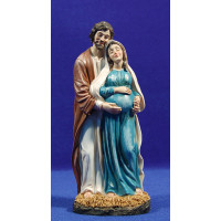 San José y Virgen embarazada de pie 18 cm resina
