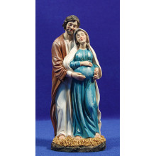 San José y Virgen embarazada de pie 18 cm resina