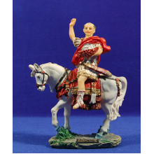 Soldado romano a caballo 13 cm resina