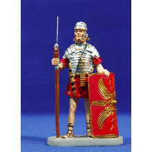 Soldado romano con escudo y lanza 10 cm resina Linea Martino Landi