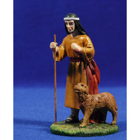 Pastor con perro 10 cm resina Linea Martino Landi
