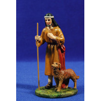Pastor con perro 12 cm resina Linea Martino Landi