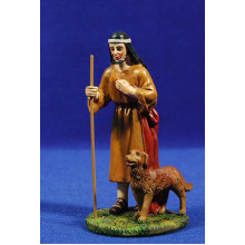Pastor con perro 12 cm resina Linea Martino Landi