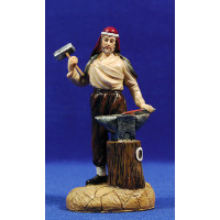 Herrero con yunque 12 cm resina Linea Martino Landi
