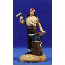 Herrero con yunque 12 cm resina Linea Martino Landi