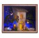 Nativity Box Belén con figuras pastor venedor gallinas  6,5 cm corcho plastico