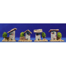 Casa con árbol 8x5x8 cm corcho