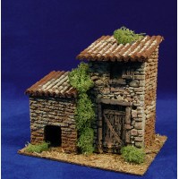 Casa con corral 18x15x17 cm corcho yeso plastico