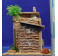 Casa con escalera y palmera 19x15x18 cm corcho yeso plastico