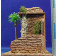 Casa con escalera con palmera 19x15x18 cm corcho yeso plastico