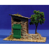 Casa con frutal 18x8x13 cm corcho