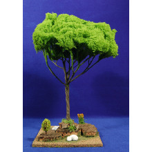 Árbol verde 40 cm musgo y aluminio Árbol verde 40 cm musgo y aluminio