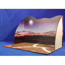 Caja ambientación puesta de sol 58x38x38 cm madera