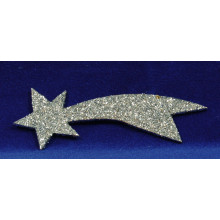 Estrella plata 16 cm cartón