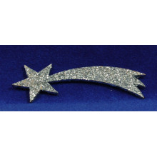 Estrella plata 11 cm cartón