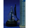 Farola de pie transparente luz vermella a pilas 4 cm plástico