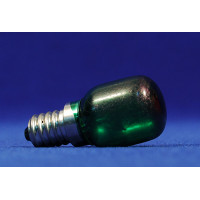 Bombilla E14 verde 5 cm cristal