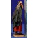 Pastora con jarras 13 cm barro y tela pintada Angela Tripi