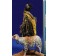 Pastora negra con cabra 18 cm barro y tela pintada Angela Tripi