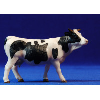 Vaca blanca-negra 10 cm plástico calidad