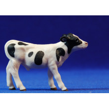 Ternero blanco-negro 10 cm plástico calidad