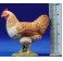 Gallina 15 cm plástico calidad