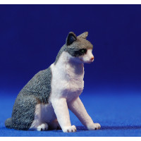 Gato sentado 12 cm plástico calidad