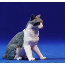 Gato sentado 12 cm plástico calidad