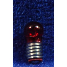 Bombilla E5,5 roja 1 cm cristal