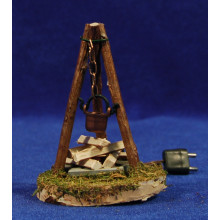 Fogata (3-4,5V) 7 cm madera